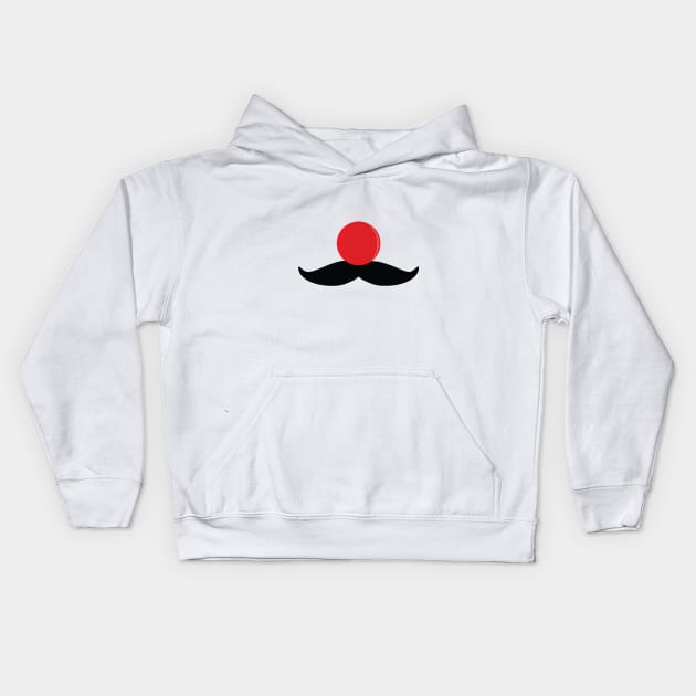 Clown nose mustache Kids Hoodie by dodgerfl